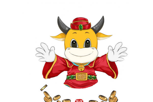 中国风牛年裁片印花服装印花设计