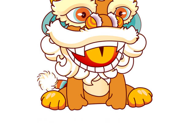 卡通舞狮裁片印花服装，传统与现代的完美结合