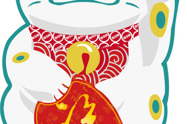 创意招财猫裁片印花服装印花设计