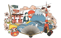 日本传统元素裁片印花服装 展现东方文化魅力