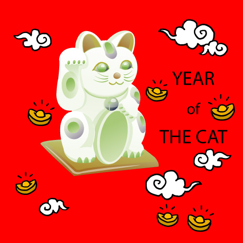 时尚猫咪裁片印花服装 2024年猫年特别款服装印花设计