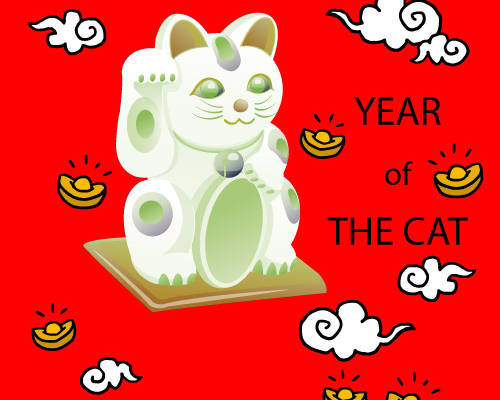 时尚猫咪裁片印花服装 2024年猫年特别款服装印花设计