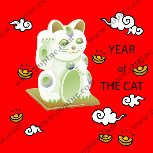 时尚猫咪裁片印花服装 2024年猫年特别款服装印花设计