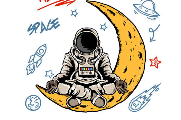 探索宇宙的裁片印花服装，太空主题时尚设计