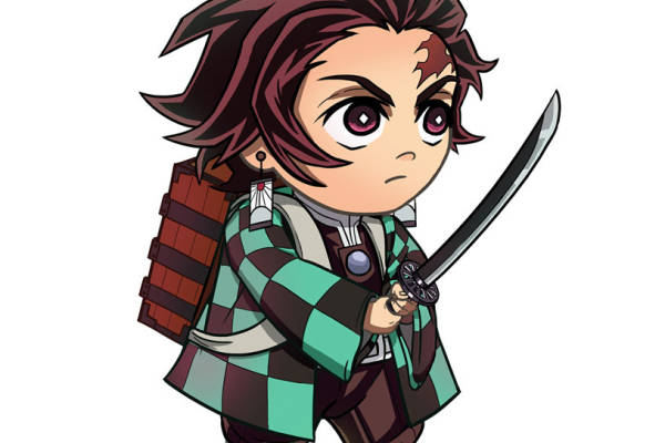 动漫风格武士裁片印花服装印花设计