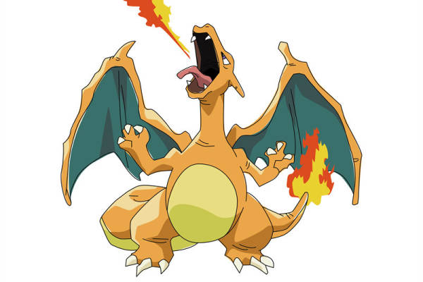 经典动漫角色Charizard裁片印花服装印花设计