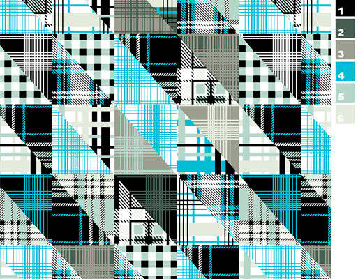 现代几何图案面料印花 时尚服装印花设计