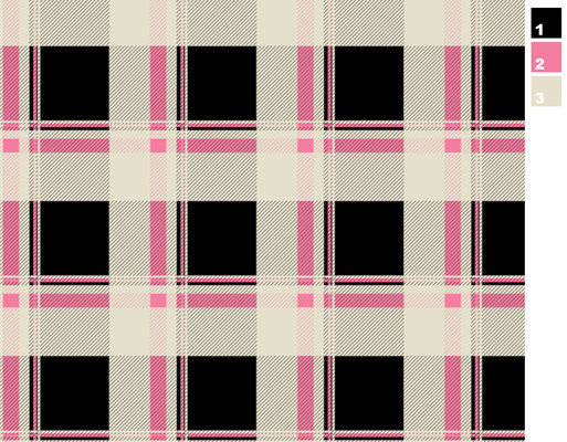 经典黑白红三色格纹面料印花服装印花设计