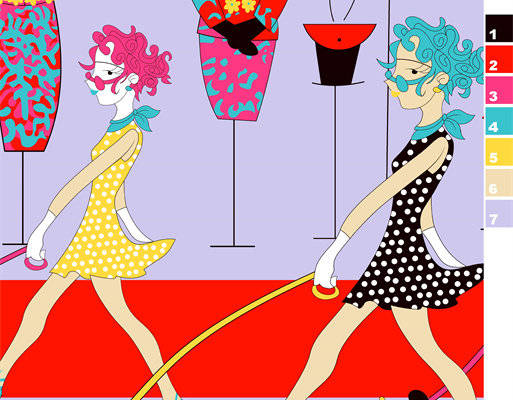 复古波点与花卉面料印花服装,打造时尚经典风格