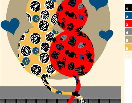 创意卡通动物面料印花服装印花设计