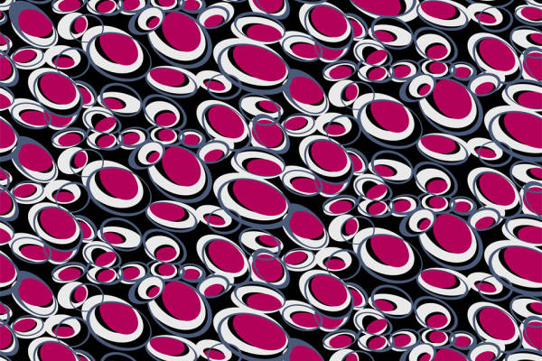 时尚潮流粉色圆形图案面料印花服装印花设计