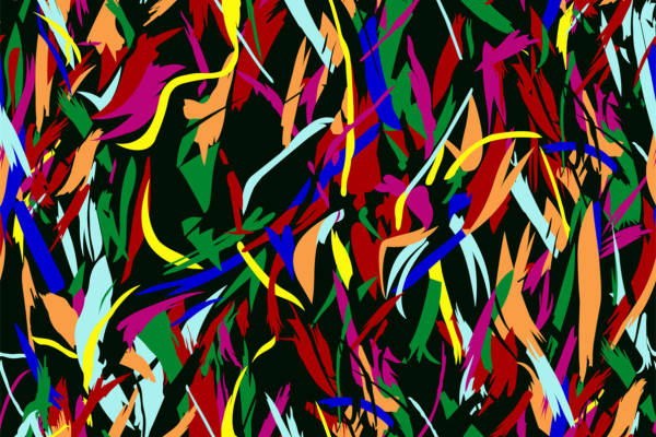 抽象艺术风格服装印花面料设计