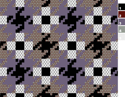 经典棋盘格图案面料印花服装印花设计