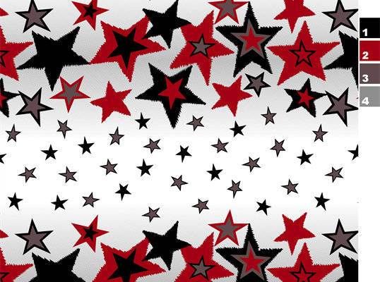 时尚红黑星星面料印花服装印花设计