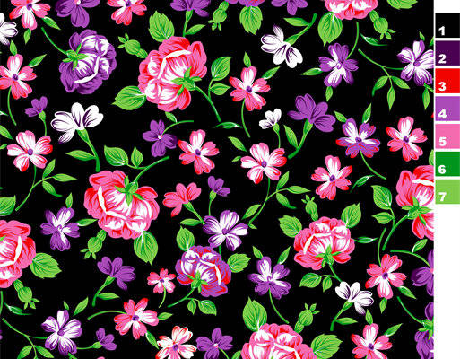 2024年春季新款花卉面料印花服装印花设计