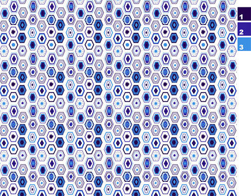 经典蓝色几何图案面料印花服装印花设计