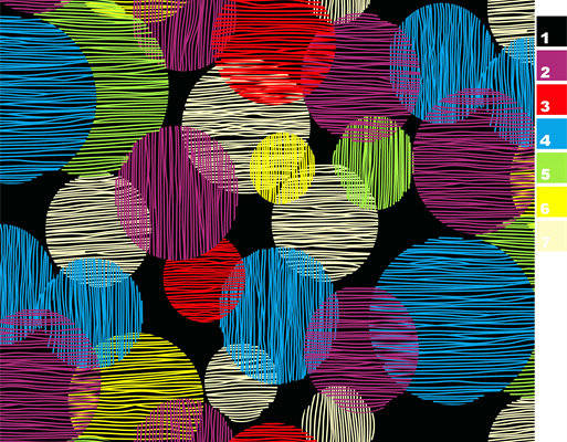 时尚多彩抽象图案面料印花服装印花设计