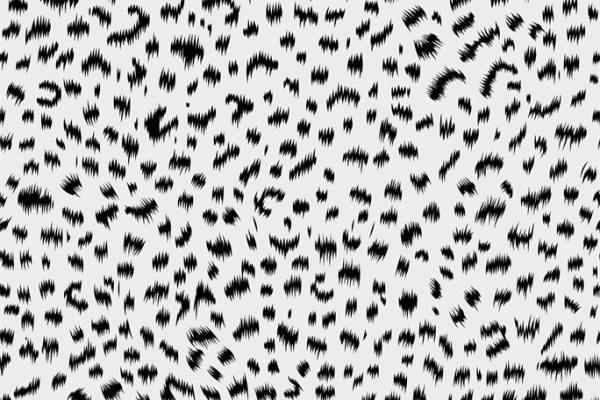 黑白抽象笔触面料印花，现代风格服装印花设计