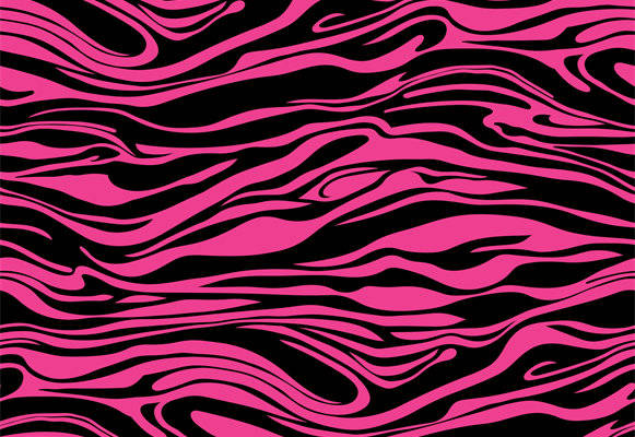 时尚黑粉波浪纹面料印花服装设计