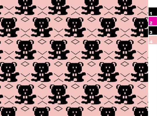 可爱卡通熊图案面料印花服装印花设计