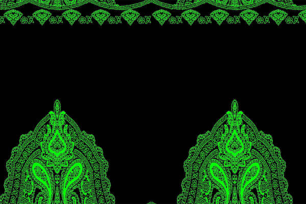 荧光绿色金昌印花花型服装印花面料设计