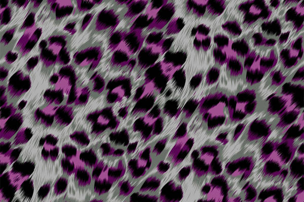 时尚豹纹面料印花,个性服装印花设计