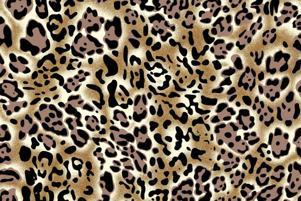 金昌印花花型:时尚豹纹面料印花服装印花设计