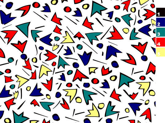 抽象几何图案服装印花面料设计