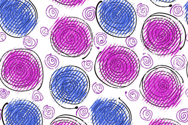 抽象螺旋图案面料印花，时尚服装印花设计