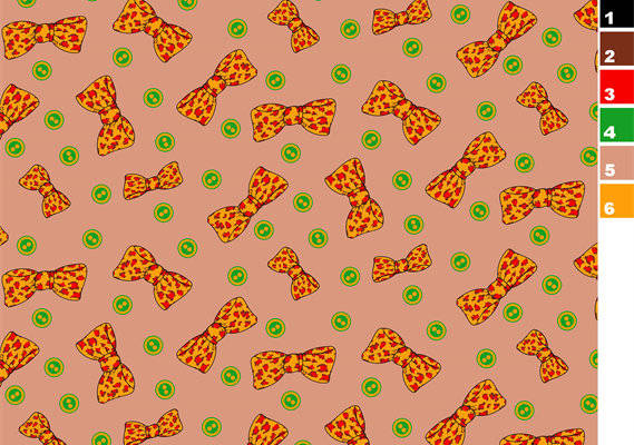 时尚豹纹领结图案面料印花服装印花设计