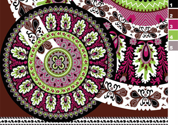 复古民族风面料印花图案设计，服装印花的时尚选择