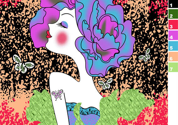 时尚潮流花卉图案服装印花面料推荐