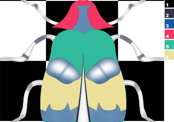 时尚昆虫图案服装印花：金昌印花花型设计