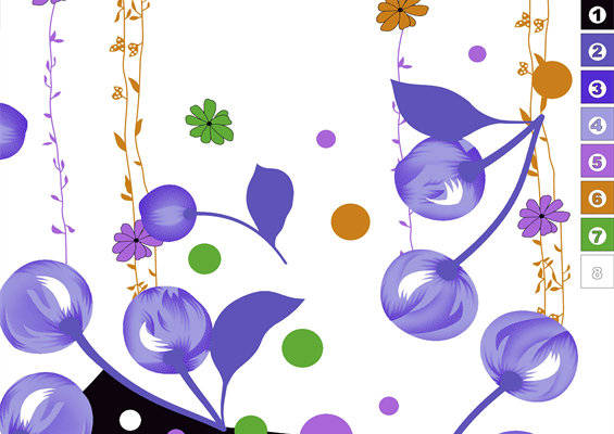 时尚多彩花卉波点面料印花服装