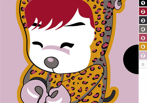 时尚豹纹图案服装印花面料设计