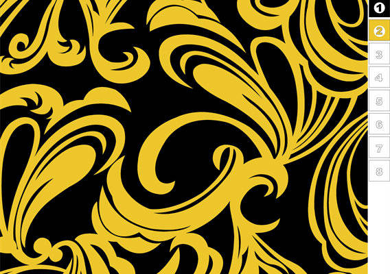 经典黑金花纹面料印花服装印花设计