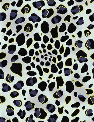 时尚豹纹图案服装印花面料设计