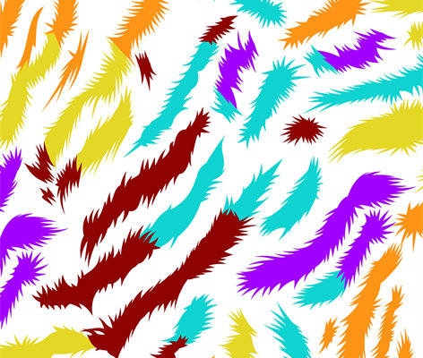 多彩羽毛图案面料印花服装印花设计