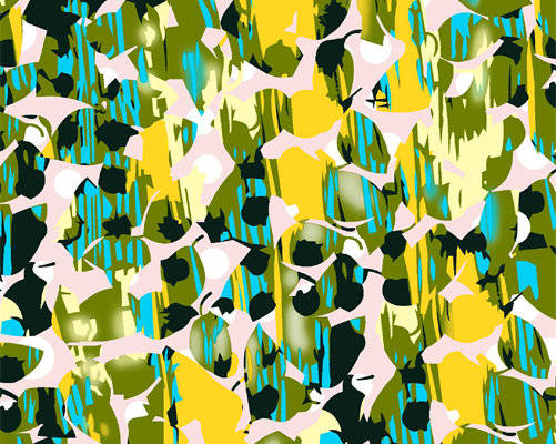 时尚抽象艺术面料印花 服装印花设计新趋势