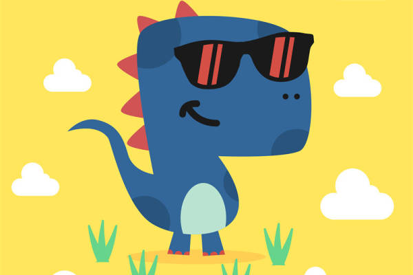 可爱卡通恐龙裁片印花服装,夏日时尚潮流必备