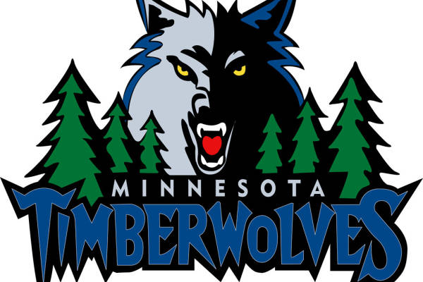 时尚运动风格裁片印花服装：明尼苏达森林狼队主题设计