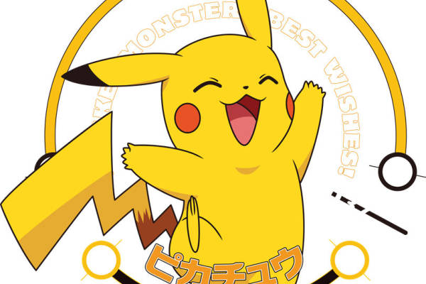 活力四射的皮卡丘裁片印花服装印花设计