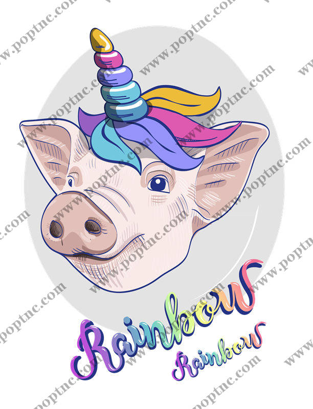 彩虹独角兽裁片印花服装,打造梦幻时尚风格