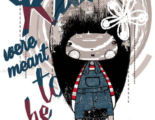 创意个性服装印花设计：我们注定要破碎