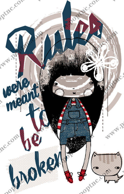 创意个性服装印花设计:我们注定要破碎