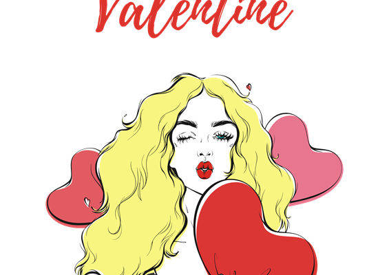 复古风格情人节裁片印花服装：浪漫波点与心形元素