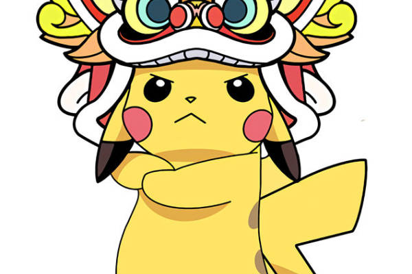 国潮风皮卡丘裁片印花服装印花设计