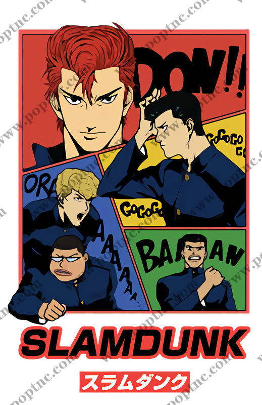 经典动漫裁片印花服装:动感篮球风潮