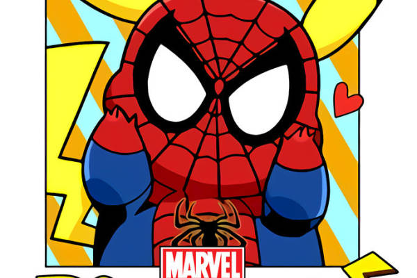 创意蜘蛛侠皮卡丘裁片印花服装印花设计