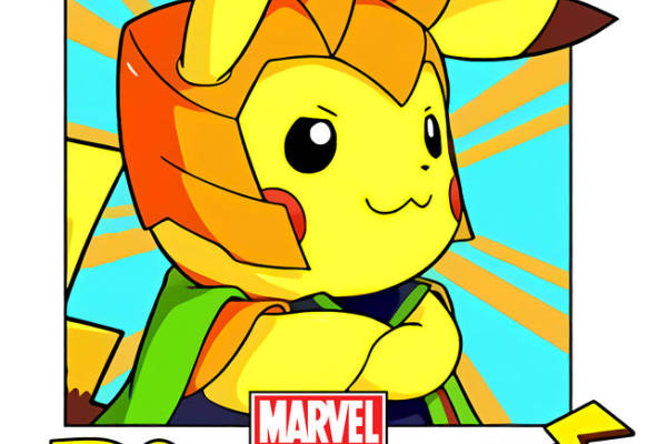 创意皮卡丘裁片印花服装,漫威风格Loki Laufeyson主题设计